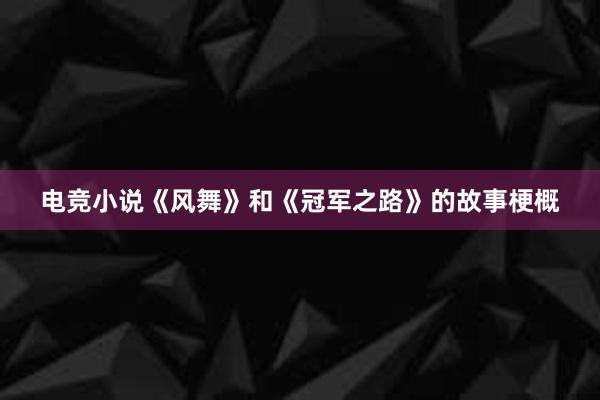 电竞小说《风舞》和《冠军之路》的故事梗概