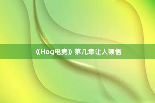 《Hog电竞》第几章让人顿悟