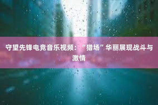 守望先锋电竞音乐视频：“猎场”华丽展现战斗与激情