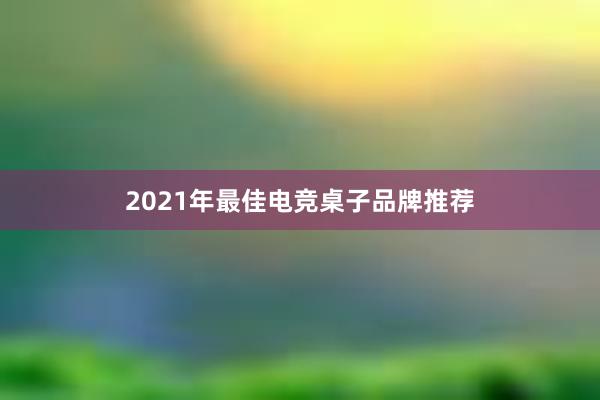 2021年最佳电竞桌子品牌推荐