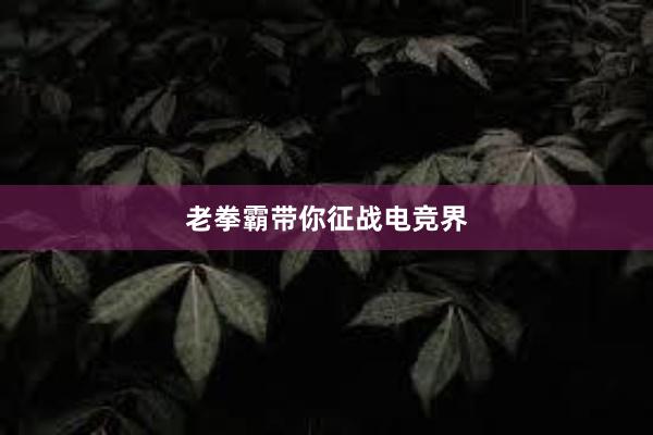 老拳霸带你征战电竞界