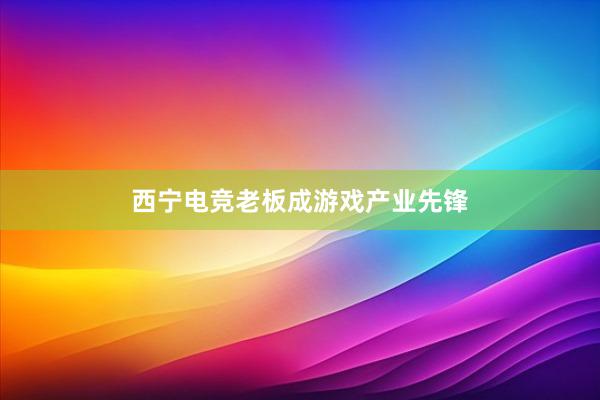 西宁电竞老板成游戏产业先锋